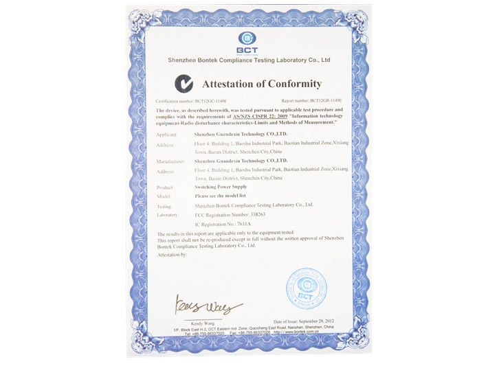 Certification